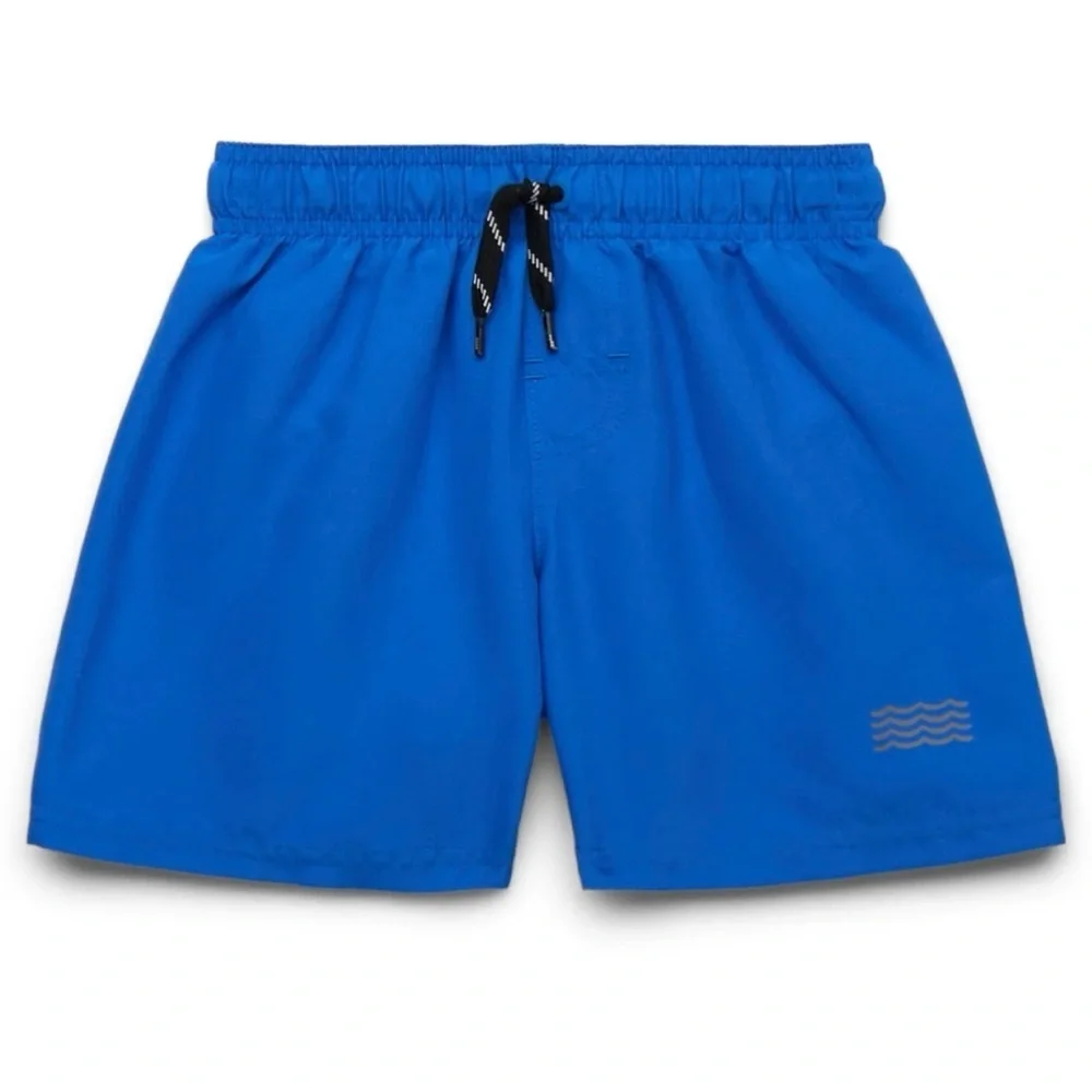 Wonder Nation  Boys Swim Trunks Set in Black, Blue, and Green Camo